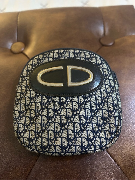 Dior Handbags - Christian Dior Monogram Coin Pouch - Navy & Cream
